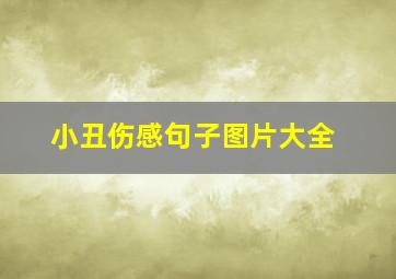 小丑伤感句子图片大全