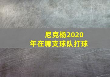 尼克杨2020年在哪支球队打球