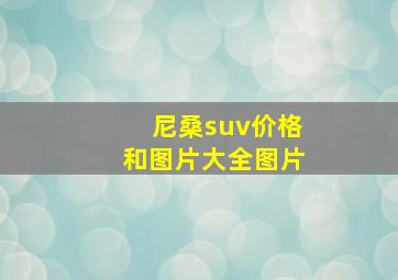 尼桑suv价格和图片大全图片