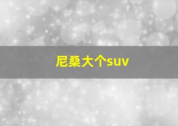 尼桑大个suv