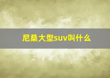 尼桑大型suv叫什么