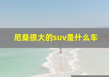 尼桑很大的suv是什么车