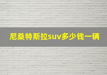 尼桑特斯拉suv多少钱一辆