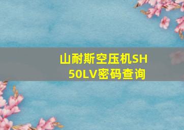 山耐斯空压机SH50LV密码查询