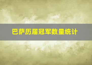 巴萨历届冠军数量统计