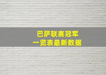 巴萨联赛冠军一览表最新数据