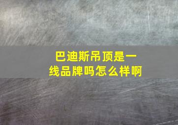 巴迪斯吊顶是一线品牌吗怎么样啊