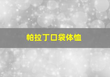 帕拉丁口袋体恤