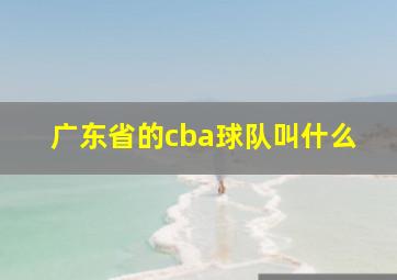 广东省的cba球队叫什么