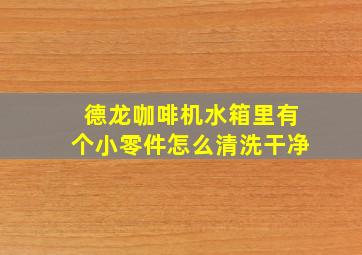 德龙咖啡机水箱里有个小零件怎么清洗干净