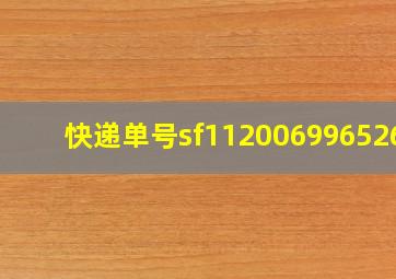 快递单号sf1120069965263