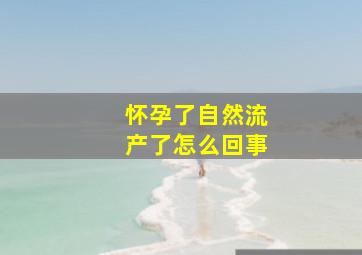 怀孕了自然流产了怎么回事