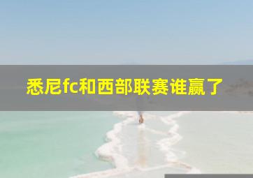 悉尼fc和西部联赛谁赢了