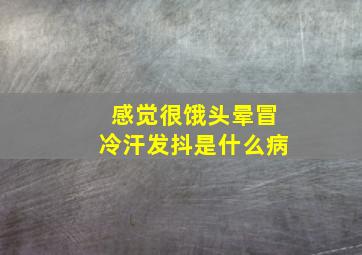 感觉很饿头晕冒冷汗发抖是什么病