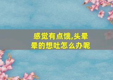 感觉有点饿,头晕晕的想吐怎么办呢