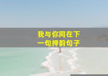 我与你同在下一句押韵句子