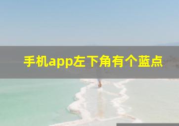 手机app左下角有个蓝点