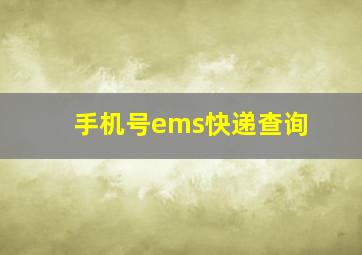 手机号ems快递查询