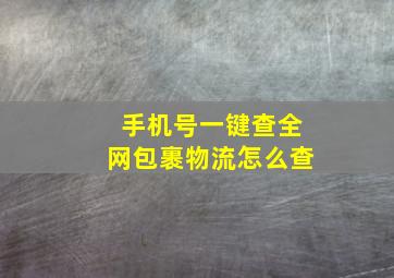 手机号一键查全网包裹物流怎么查