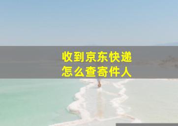 收到京东快递怎么查寄件人