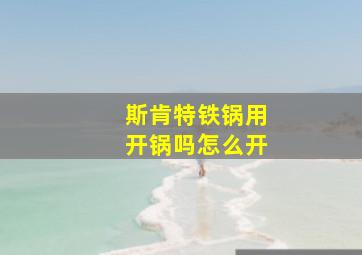 斯肯特铁锅用开锅吗怎么开