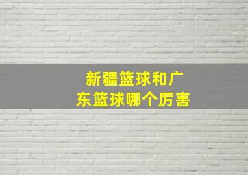 新疆篮球和广东篮球哪个厉害