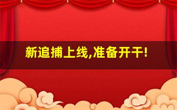 新追捕上线,准备开干!