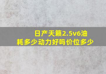 日产天籁2.5v6油耗多少动力好吗价位多少