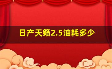 日产天籁2.5油耗多少