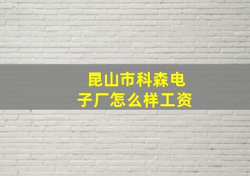 昆山市科森电子厂怎么样工资