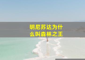 明尼苏达为什么叫森林之王