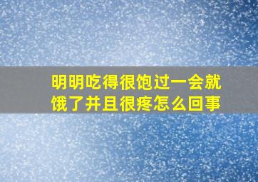 明明吃得很饱过一会就饿了并且很疼怎么回事