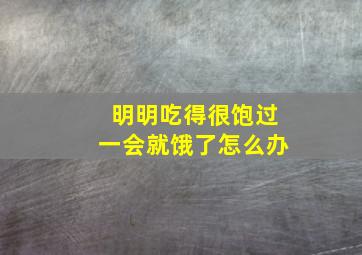 明明吃得很饱过一会就饿了怎么办