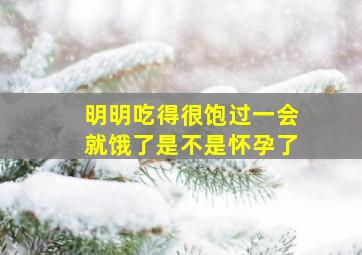 明明吃得很饱过一会就饿了是不是怀孕了