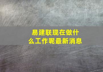 易建联现在做什么工作呢最新消息