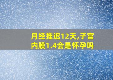 月经推迟12天,子宫内膜1.4会是怀孕吗