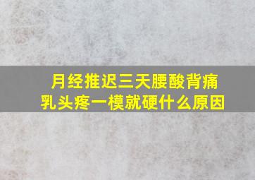 月经推迟三天腰酸背痛乳头疼一模就硬什么原因