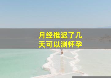 月经推迟了几天可以测怀孕