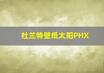 杜兰特壁纸太阳PHX