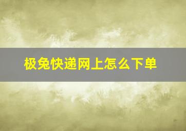 极兔快递网上怎么下单