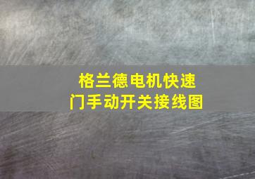 格兰德电机快速门手动开关接线图