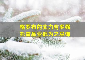 格罗布的实力有多强托雷基亚都为之忌惮