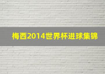 梅西2014世界杯进球集锦