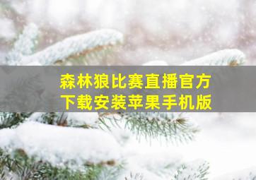 森林狼比赛直播官方下载安装苹果手机版