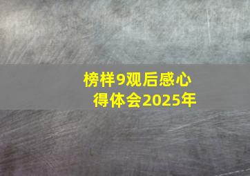 榜样9观后感心得体会2025年