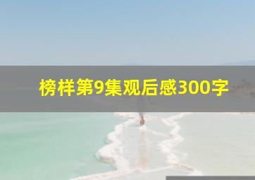 榜样第9集观后感300字