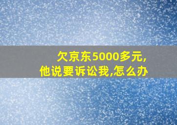 欠京东5000多元,他说要诉讼我,怎么办