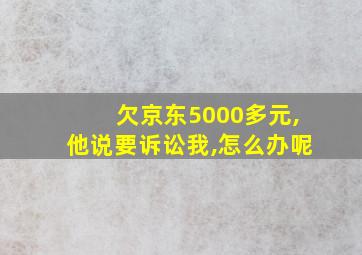 欠京东5000多元,他说要诉讼我,怎么办呢