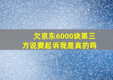 欠京东6000块第三方说要起诉我是真的吗