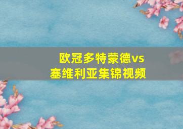 欧冠多特蒙德vs塞维利亚集锦视频